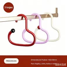 Gancho em Forma de Abóbora Multiuso para Chapéus, Bolsas e Cintos, Plástico Resistente Cores Sortidas