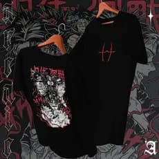 Camiseta Basica Algodao Jujutsu Kaisen Marca Sangrante Choso Espírito Amaldiçoado Cartoon Unissex