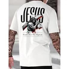 Camiseta Masculina Algodão 30.1 PREMIUM JESUS É O Caminho Religioso Cristão