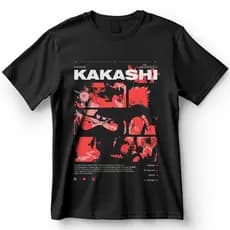 Camiseta Naruto Kakashi Hatake Blusa Camisa 100% Algodão
