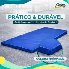 COLCHONETE ACADEMIA FITNESS GINÁSTICA 90X40X3CM AZUL NA MEDIDA