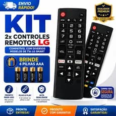 Kit Controle Remoto LG Smart TV  Compatível COM LCD LED HDTV UHD OLED 3D 4K