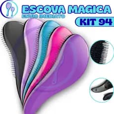 Kit 94 - Escovas Mágicas pra cabelo - Anti Frizz - De Desembaraçar Cabelo - Escova Cabelo