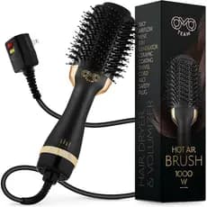Escova Secadora Profissional para Cabelo, Secador e Volumizador kGold, Escova de Ar Quente para Mulheres, Formato Oval d