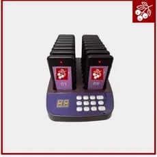 Conjunto De Campainha De Pager Sem Fio Café-Tipo Botão , 8 Campainhas , Alcance De 500 M , À Prova D'água , Logotipo De