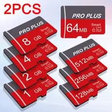 Cartão de memória de 2 peças 8GB 4GB 2GB 1GB Cartão Micro SD de memória Flash de alta velocidade 512MB 256MB 128MB 64MB