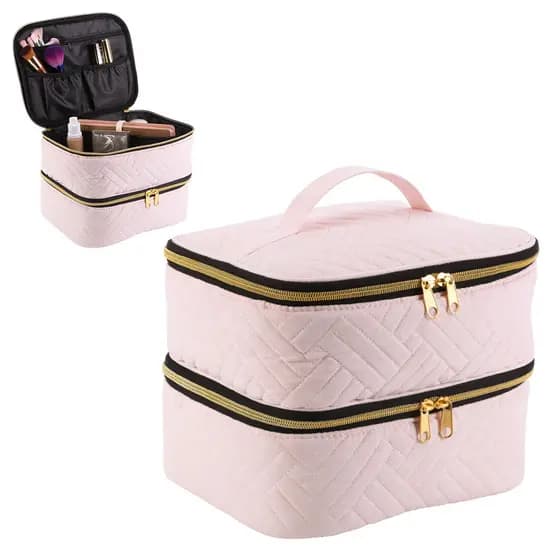 Amazon novo estilo veludo esmalte maleta de transporte dupla camada saco de armazenamento de esmalte pode conter 30 garr