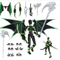 (Montagem Completa) Conjunto De Bonecos De Ação t13 , Manequim 13 , Robô Articulado Com Asas De Demônio Titan Acessórios
