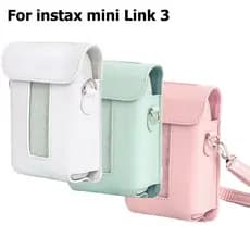 Bolsa de Couro PU para Impressora Fujifilm Instax Mini Link 3