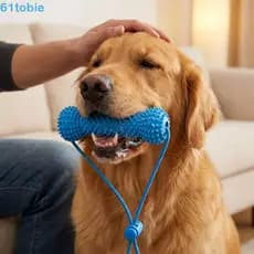 TOBIE Bastão Dental para Cães, Brinquedo de Limpeza de Dentes para Animais de Estimação, Anti-Asfixia, Resistente a Mord