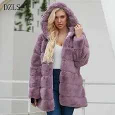 Casaco Feminino Quente Forrado de Lã Sólido G3006 T7LN