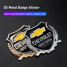 2 Pçs Logotipo Do Carro Adesivo De Metal Janela Tronco Emblema Acessórios Para Chevrolet Corvette Montana TrailBlazer Si