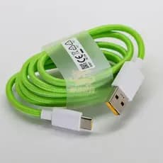 Adequado para Reno7 Ace/Plus 7 8 56Dash Flash carga tipo-C cabo de dados 6A verde fluorescente trançado 65w