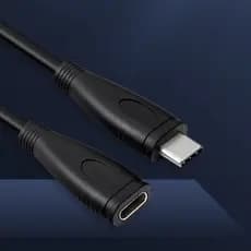Cabo de extensão tipo c macho para fêmea PD100W 5A 20V 4K tela de projeção c macho para c fêmea cabo adaptador de carreg