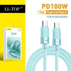 Novo produto Silicone macio adequado para a pele ousado 100W cabo de carregamento rápido Tablet PD cabo de dados typec d