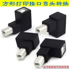 Cabo de impressão de porta quadrada Plugue de cotovelo de ângulo reto Adaptador de Interface macho fêmea Cabo de dados t