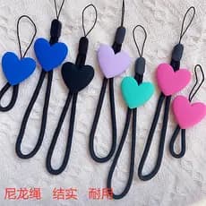 T na moda Klein azul amor cordão do telefone móvel corda de pulso feminino único anel corda pingente de corrente do tele