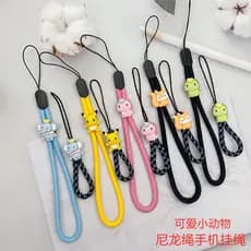 Cordão de telefone móvel bonito dos desenhos animados corda de pulso curto anel corda Anti-perdido corda do telefone móv
