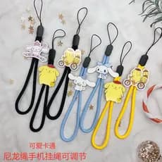 Canela cão pudim cão cordão do telefone móvel corda de pulso bonito dos desenhos animados feminino resistente ao choque