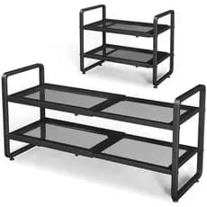 Sapateira extensível SNTD, armazenamento de sapateira de Metal ajustável, sapateira longa empilhável, garagem, entrada,