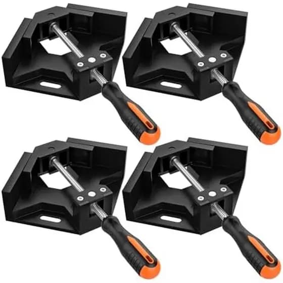 Braçadeira De Ângulo Reto , Housolution [4 PACK] Alça Única 90 ° Canto De Liga De Alumínio , Braçadeiras Para Mandíbula