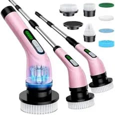 Purificador giratório elétrico Highyes para limpeza de banheiro: escova de chuveiro elétrica sem fio - escova de limpeza