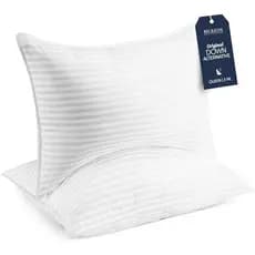 Almofadas De Cama Beckham Hotel Collection Conjunto Padrão/Queen Size De 2-Travesseiro Alternativo Macio Original Para D