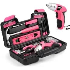 Conjunto De Ferramentas De Chave De Fenda Elétrica 112 Peças , Kit Domésticas Com Sem Fio Pequena De 3.6 V Para Mulheres