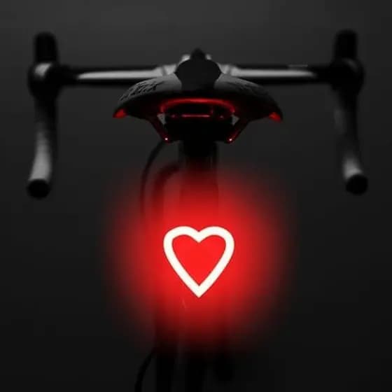 Luz traseira de bicicleta LED luz de roda traseira recarregável, adequada para passeios noturnos, costas brilhantes, Mou