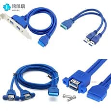 PCI Defletor Expansão Porta USB Mouse Teclado Placa-mãe de computador 20Pin para USB3.0 Defletor de exposição de chassi