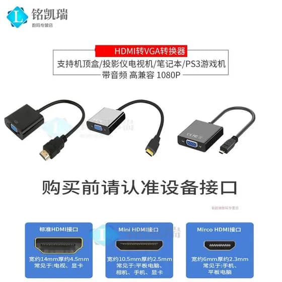 Mini mini micro micro hdmi para vga cabo adaptador câmera de computador Tablet I cabo de conversão cabo curto