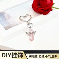 DIY pingente saco pingente presentes para meninas amor chaveiro anjo lembranças de casamento
