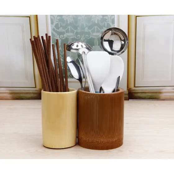 Tubo de pauzinhos de bambu ecologicamente correto Tubo de armazenamento de cozinha Pauzinhos Balde Caixa de pauzinhos Pa