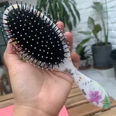 Coreia importado Airbag pente de cabeleireiro Oval pente de cabelo longo com alça sete estrelas borboleta impresso Curli