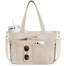 Bolsa Tote De Veludo Bagstellar Para Mulheres , 17 Bolsos , Sacola De Trabalho Laptop , Leve , Professor , Enfermeira ,