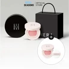 (HERA) Base Almofada Preta : 1 Dura Luxo Compacta (15g) + 1 Recarga De Substituição Selada [Envio Da Coreia]