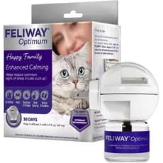 Kit Difusor Calmante para Gatos FELIWAY Optimum – Suporte Avançado para Reduzir a Excreção de Urina, Arranhões, Lutas e