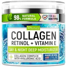 Creme de Colágeno para o Rosto com Retinol - Hidratante Facial Anti-Idade e Anti-Rugas - Hidratante Facial Dia e Noite p