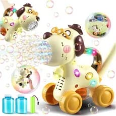 Máquina de Bolhas Automática para Crianças: Brinquedos de Bolhas Girafa e Cachorro para Diversão ao Ar Livre para Menino