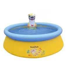 JLeisure Piscina Inflável para Crianças ao Ar Livre, Acima do Solo, com Tema Lontra Marinha, 5' x 16.5"