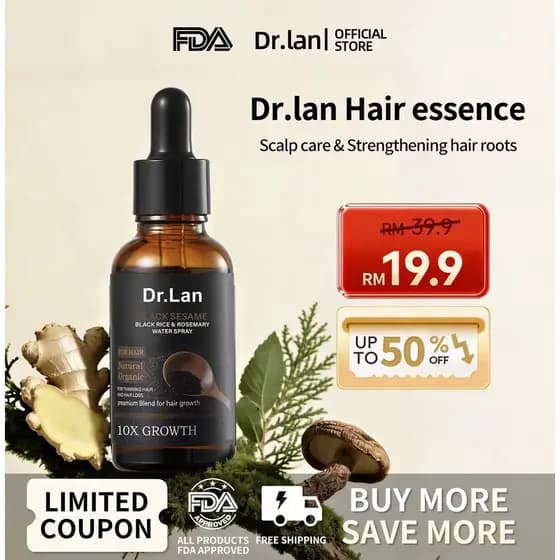 Sérum Capilar Dr.Lan Ginseng & Gergelim Preto |     Mantém a Força e a Densidade do Cabelo, Hidrata o Couro Cabeludo, Fó