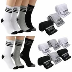 Kit 24 Pares de Meias Cano Longo Algodão Unissex Menino Menina MESCLADAS - Conforto e Estilo