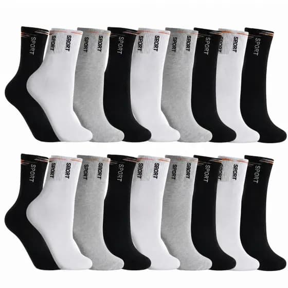 Kit 12 Pares de Meias Cano Longo Algodão Unissex Menino Menina MESCLADAS - Conforto e Estilo