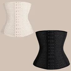 Kit 2 Cinta Feminina Unissex Abdominal 3 Níveis de Ajuste Redução de Barriga e Suporte Lombar