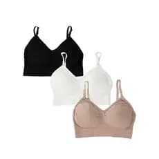 Kit 3 Top Sutiã  Alça Ajustável  confortável - Sutiã Esportivo, Dia a Dia, Fitness - Ou Kit 2