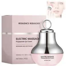 Creme para os olhos com massagem elétrica para remover olheiras, contém creme para os olhos com massagem elétrica e poli