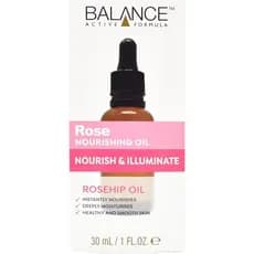 Óleo Nutritivo Balance Active Formula Rose, 30 ml. Óleos Faciais para Mulheres |   Hidrata profundamente e fortalece a b