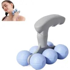 Rolo Massageador Muscular para Pernas e Costas, Bola de Massagem Silenciosa e Portátil, Massageador de Tecidos Profundos