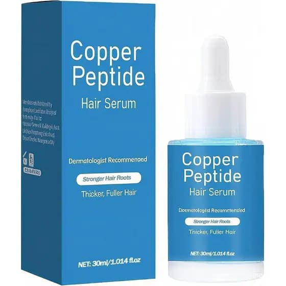 Sérum capilar com peptídeos de cobre promove o crescimento do cabelo, fortalece cabelos finos e secos e repara cabelos d