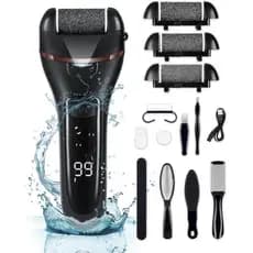 Lixa Elétrica para Pés, Removedor de Pele Dura, Conjunto Profissional de Pedicure 16 em 1 para os Pés com 3 Rolos Substi